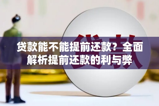 怀化贷款能不能提前还款？全面解析提前还款的利与弊