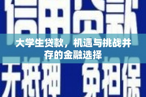 怀化大学生贷款，机遇与挑战并存的金融选择