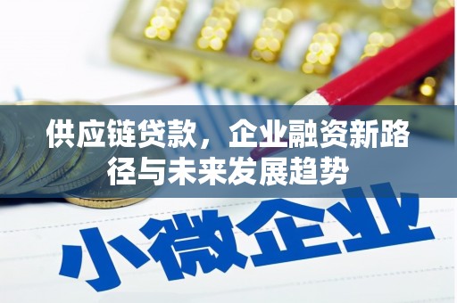 怀化供应链贷款，企业融资新路径与未来发展趋势