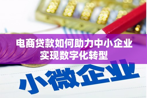 怀化电商贷款如何助力中小企业实现数字化转型