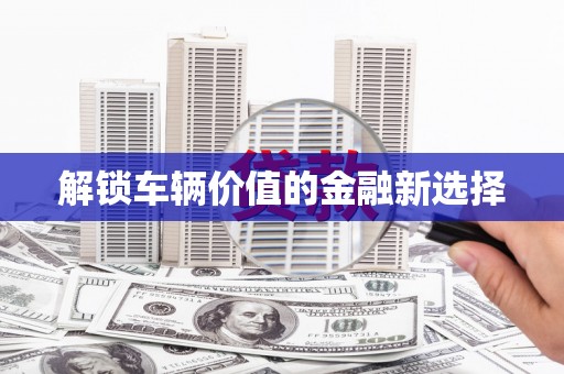 怀化解锁车辆价值的金融新选择