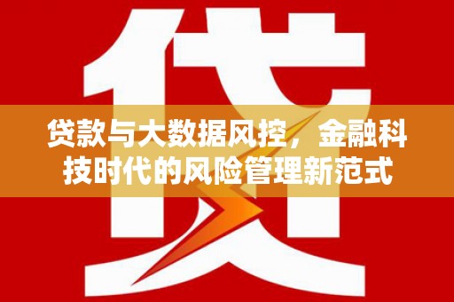 怀化贷款与大数据风控，金融科技时代的风险管理新范式