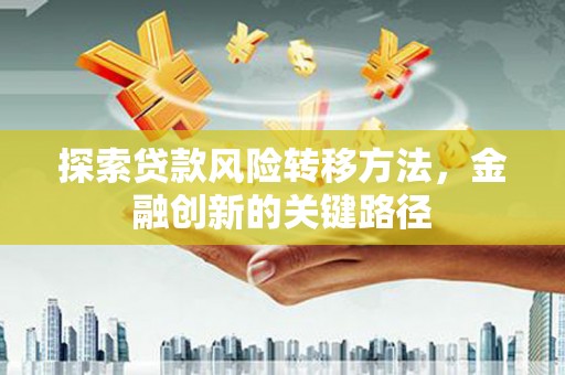 怀化探索贷款风险转移方法，金融创新的关键路径
