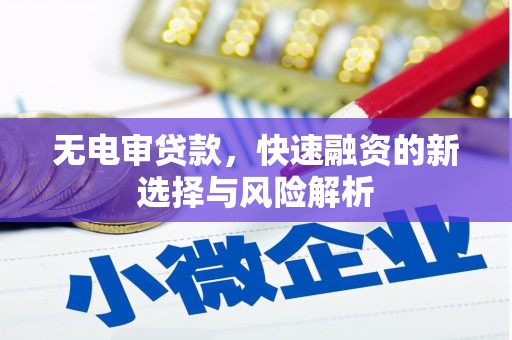 怀化无电审贷款，快速融资的新选择与风险解析