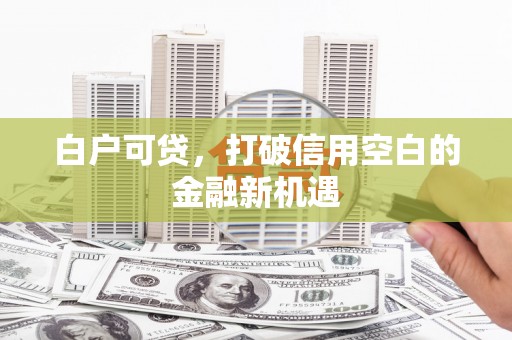 怀化白户可贷，打破信用空白的金融新机遇