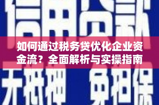 怀化如何通过税务贷优化企业资金流？全面解析与实操指南