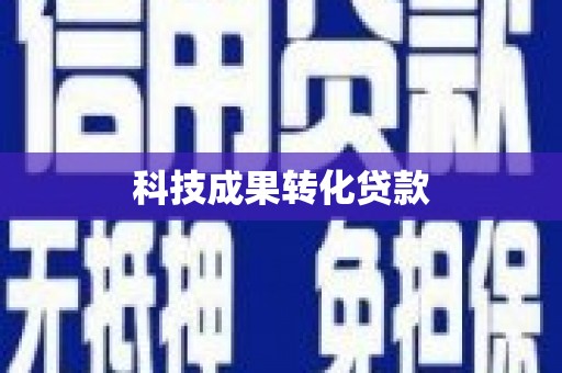 怀化科技成果转化贷款