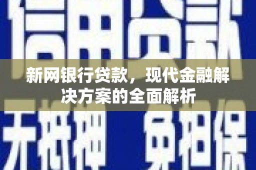 怀化新网银行贷款，现代金融解决方案的全面解析