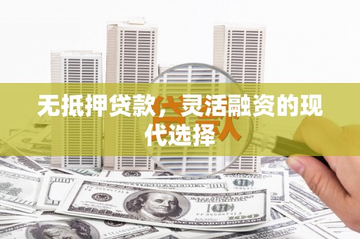 怀化无抵押贷款，灵活融资的现代选择