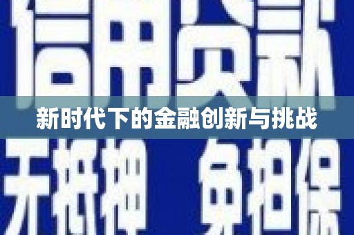 怀化新时代下的金融创新与挑战