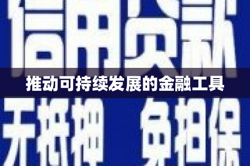 怀化推动可持续发展的金融工具