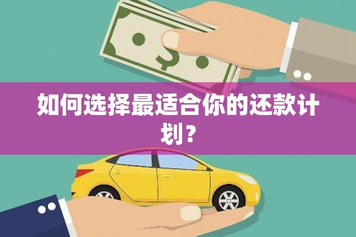 怀化如何选择最适合你的还款计划？